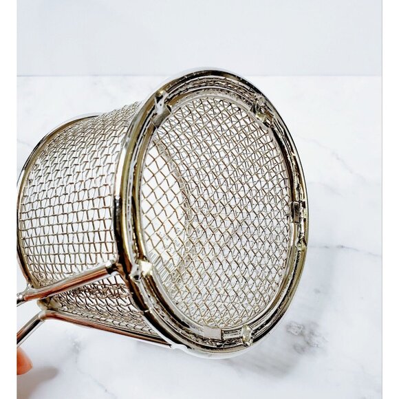 LOT OF 7 Kitchen/Restaurant Stainless Steel Fries Basket -  Round Snack basket - Picture 7 of 8